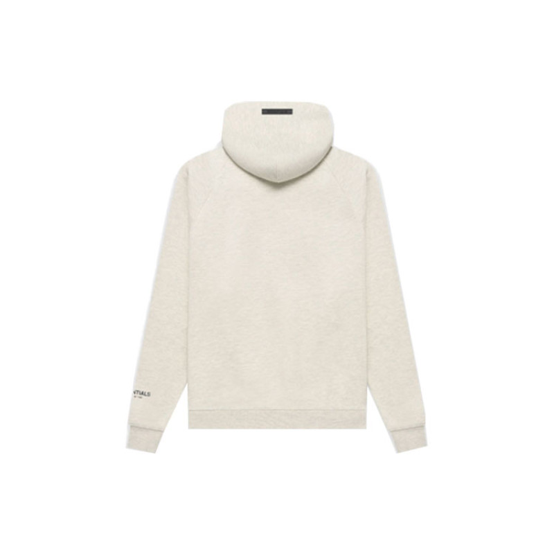 Fear of God Essentials FW21 Pullover Hoodie Light Heather Oatmeal Logo