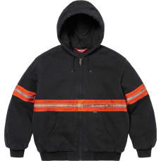 Supreme FW24 WEEK1 Reflective Stripe Hooded Work Jacket
