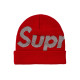 Supreme FW18 Big Logo Beanie Red 3Mlogo