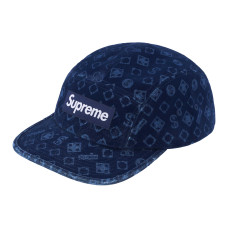 Supreme FW24 WEEK 5 Flocked Denim Camp Cap