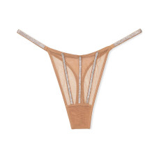 Victoria's Secret PINK VERY SEXY Sheer Shine Thong PantyToffee 1