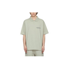 Fear of God Essentials FW21 SSENSE Exclusive Jersey Polo GreenConcrete LogoPolo