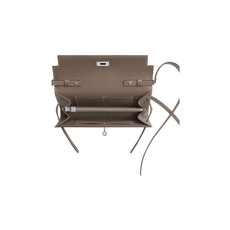 HERMES Kelly To Go classique Epsom 18 Etoupe