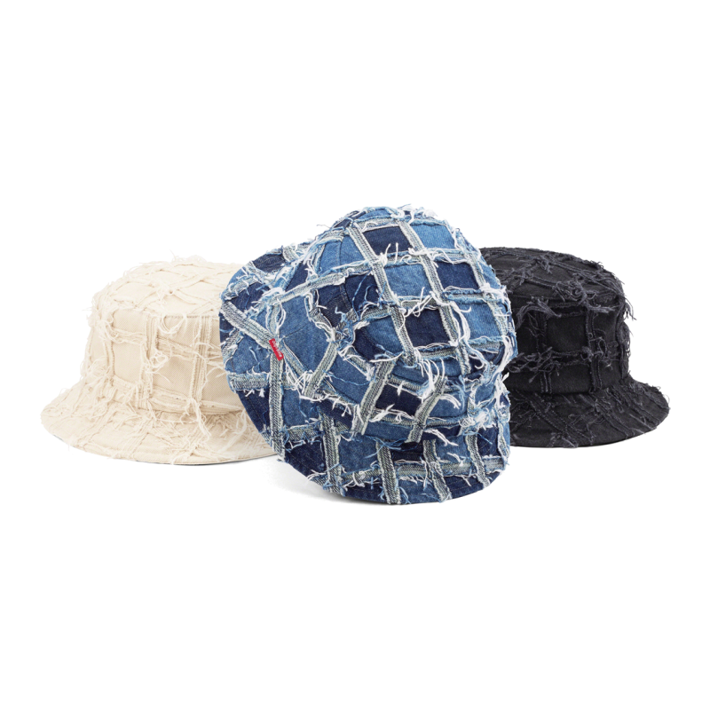 Supreme SS23 WEEK16 FRAYED PATCHWORK DENIM CRUSHER