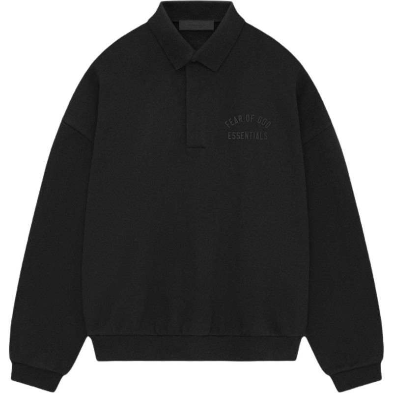 Fear of God Essentials Fall24 BACK TO SCHOOL Fleece Polo Polo BLACK