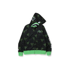 BAPE x Razer FW22 Neon camo shark full zip hoodie