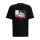 HUGO BOSS Cotton-Jersey T-Shirt With Spray-Paint Artwork T
