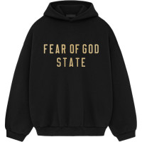 Fear of God Essentials Fall24 BACK TO SCHOOL Fleece Hoodie Logo BLACK