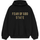 Fear of God Essentials Fall24 BACK TO SCHOOL Fleece Hoodie Logo BLACK