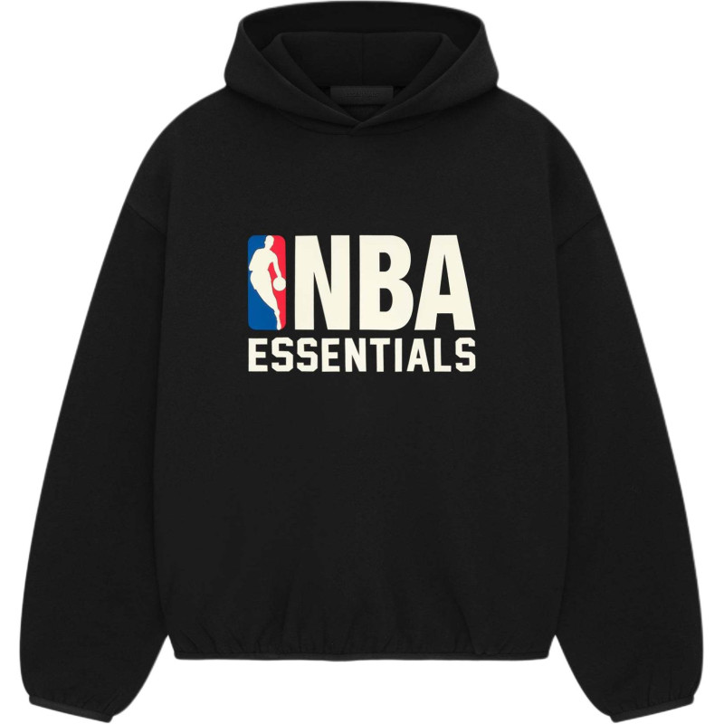 Fear of God Essentials x NBA FW24 Essentials NBA Hoodie logo BLACK