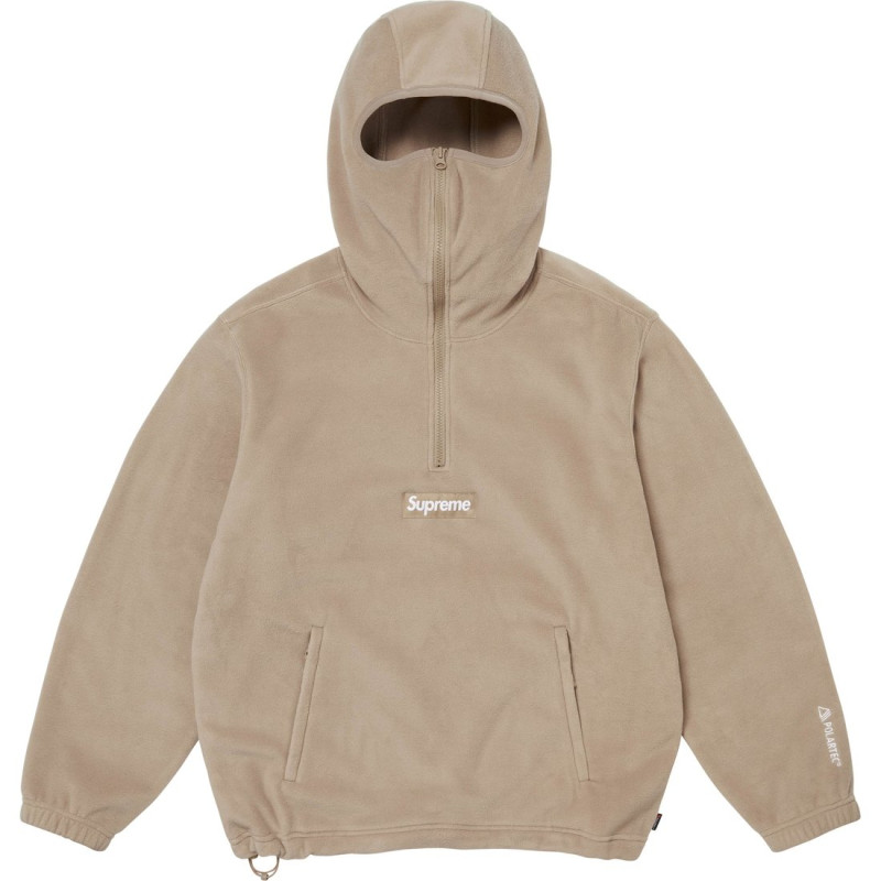 Supreme x Polartec FW24 WEEK14 Facemask Half Zip Hooded Sweatshirt logo