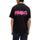 HUGO BOSS COTTON-JERSEY RELAXED-FIT T-SHIRT WITH DOUBLE LOGO T