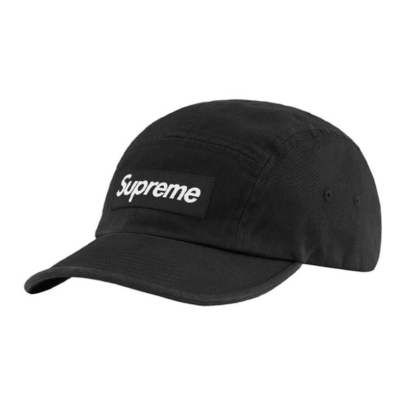 Supreme Week 1 Washed Chino Twill Camp Cap logo