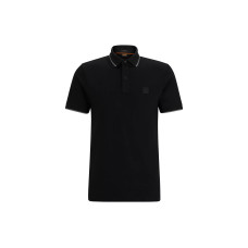 HUGO BOSS Stretch-Cotton Slim-Fit Polo Shirt With Logo Patch Polo