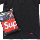 Supreme Week 1 x Hanes Tagless Tees (3 Pack) Black T 3