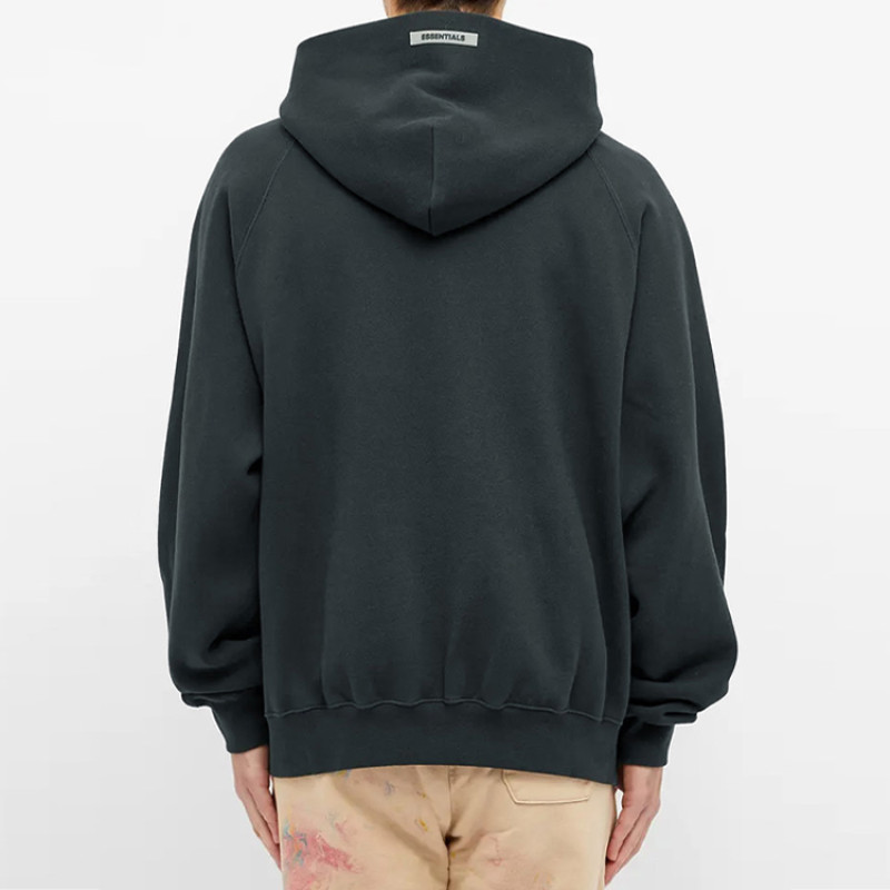 Fear of God Essentials FW20 Silicone Logo Raised Hoodie Dark Navy
