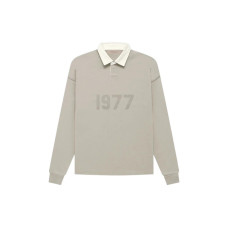 Fear of God Essentials FW22 1977 Henley Rugby in Smoke LogoPolo