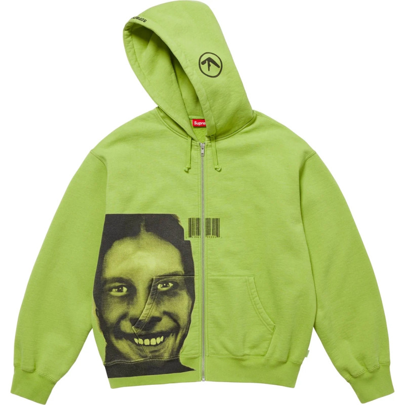 Supreme x Aphex Twin SS25 WEEK2 Zip Up Hooded Sweatshirt