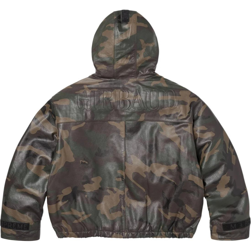 Supreme x Marith Franois Girbaud SS25 WEEK6 Hooded Leather Flight Bomber Jacket logo