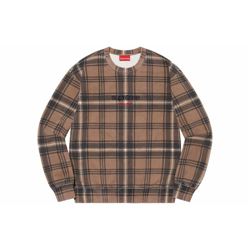 Supreme SS21 Week 10 Plaid Crewneck
