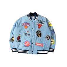 Supreme SS18 x Nike x NBA Teams Warm-Up Jacket Denim