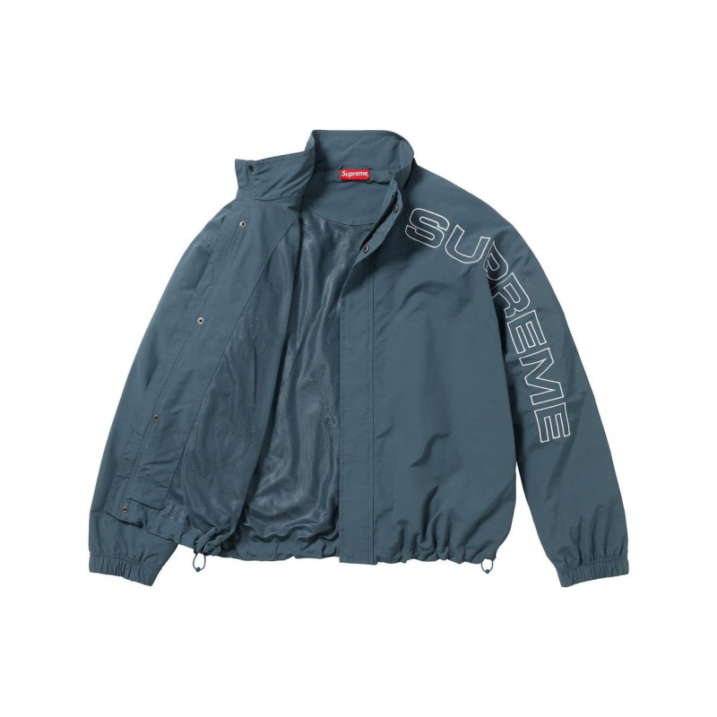 Supreme FW23 WEEK1 SPELLOUT EMBROIDERED TRACK JACKET Logo