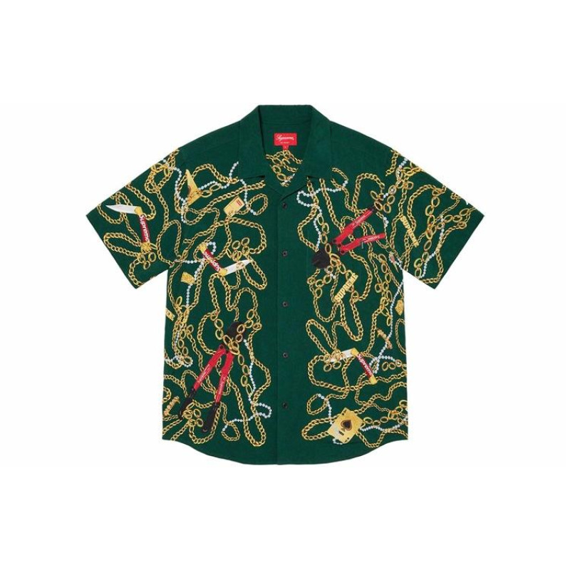 Supreme FW20 Week 9 Chains Rayon SS Shirt