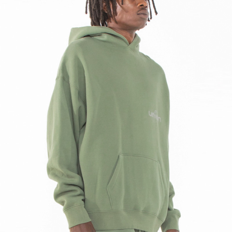 Fear of God Essentials x Union LA FW21 Vintage Hoodie Green Logo