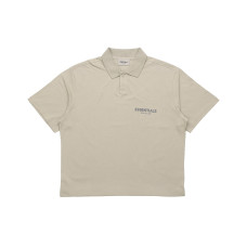 Fear of God Essentials FW20 Polo Shirt Olive LogoPolo