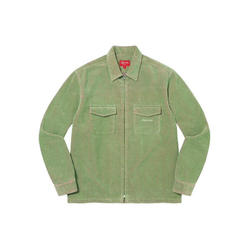 Supreme SS23 Week 2 2-TONE CORDUROY ZIP UP SHIRT