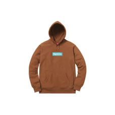 Supreme FW17 Box Logo Hooded Sweatshirt Brown Logo