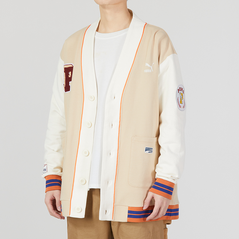 PUMA TEAM Badge V-neck Jacket TR Logo