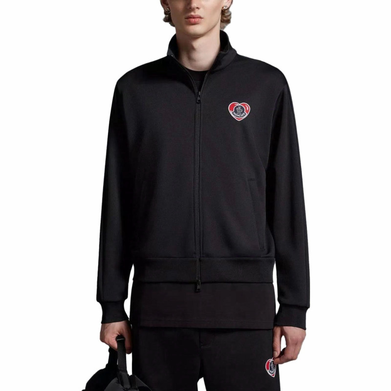 Moncler Moncoeur Motif Zip-Up Sweatshirt