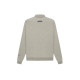 Fear of God Essentials FW21 Pullover Mockneck Dark Heather Oatmeal Logo