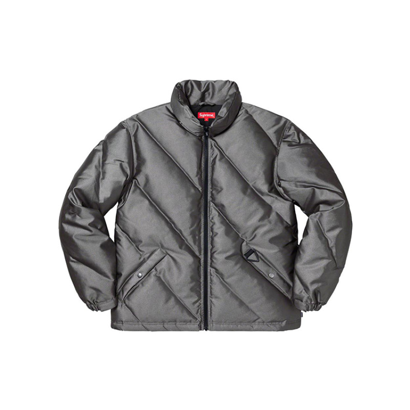 Supreme FW19 Week 11 Iridescent Puffy Jacket Black