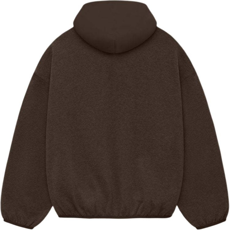 Fear of God Essentials Nylon Fleece Hoodie Heather WoodWood Heather WoodWood