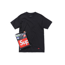 Supreme Hanes Tagless Tees (3 Pack) Black T 3