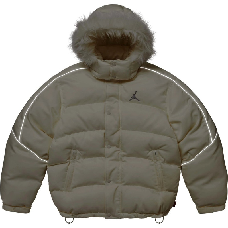 Supreme x Jordan FW24 Puffer Jacket logo