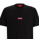 HUGO BOSS COTTON-JERSEY RELAXED-FIT T-SHIRT WITH DOUBLE LOGO T