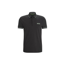 HUGO BOSS Interlock-Cotton Slim-Fit Polo Shirt With Mesh Logo PoloPolo