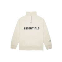 Fear of God Essentials FW20 Half Zip Sweatshirt Cream