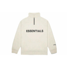 Fear of God Essentials FW20 Half Zip Sweatshirt Cream