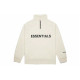 Fear of God Essentials FW20 Half Zip Sweatshirt Cream