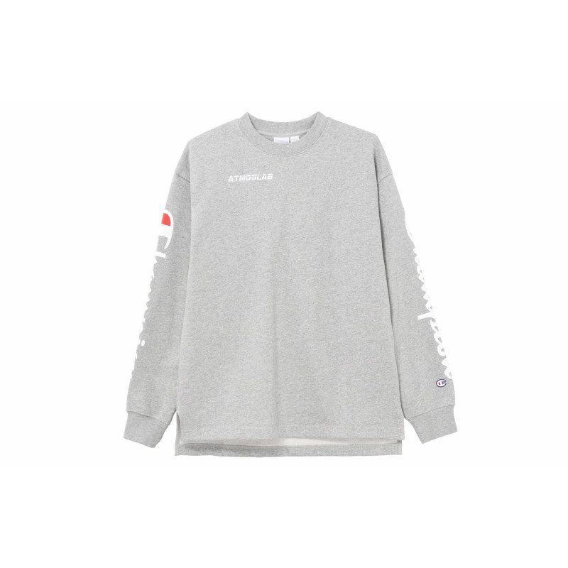 Champion x ATMOS LAB CREW NECK SWEATSHIRT logo