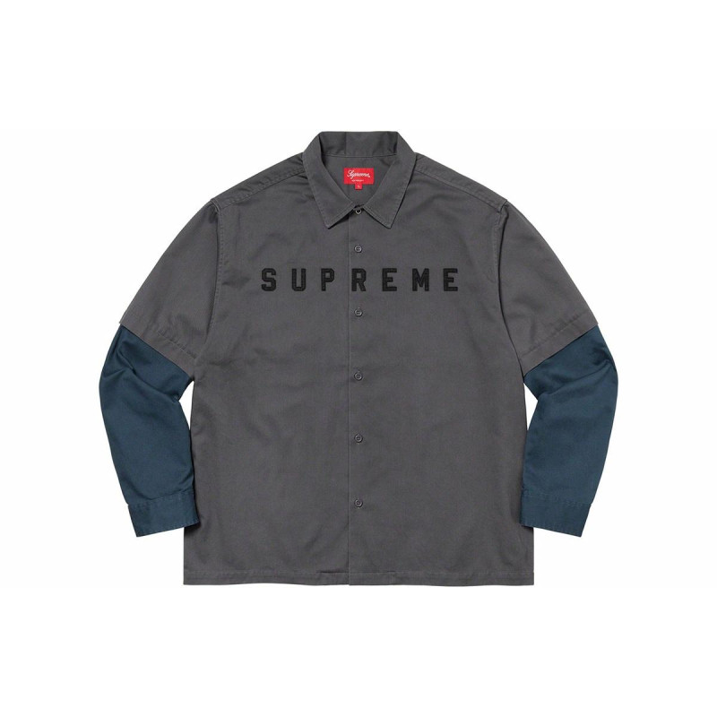 Supreme FW20 Week 5 2-Tone Work Shirt Logo