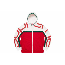 Supreme FW20 Week 13 Big Logo Paneled Zip Up Hooded Sweatshirt Logo