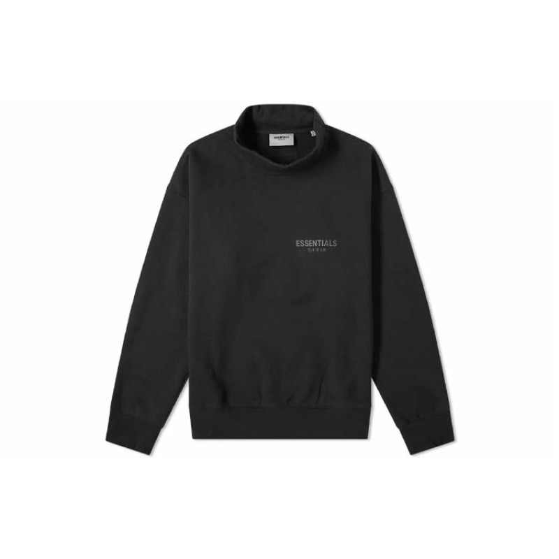 Fear of God Essentials FW20 Mock Neck Sweat Black