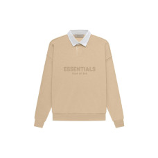 Fear of God Essentials SS23 waffle henley rugby sand LogoPolo