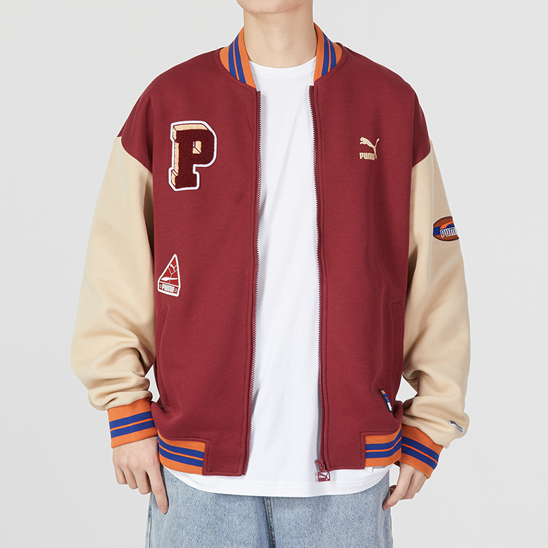 PUMA TEAM BADGE Team Badge Bomber Jacket Dk Logo