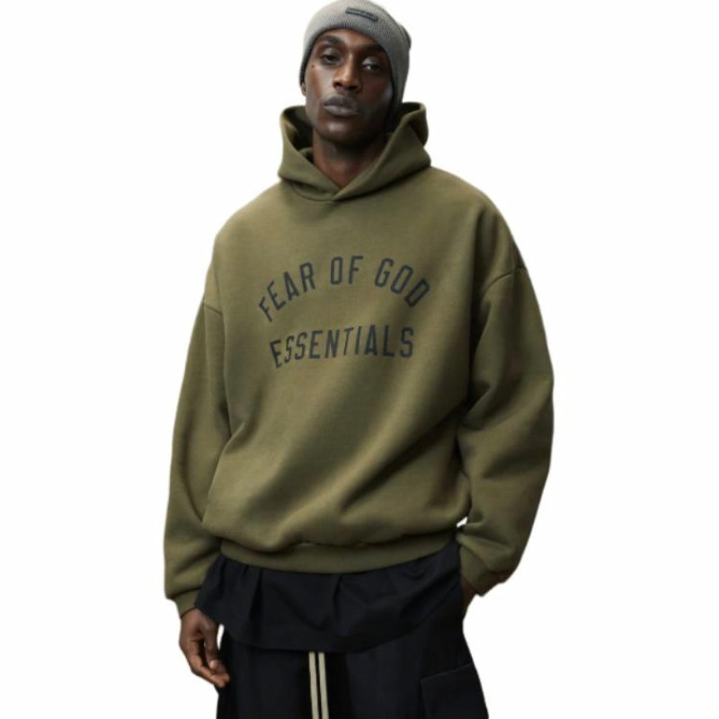 Fear of God Essentials Fall24 BACK TO SCHOOL Fleece Hoodie OLIVE